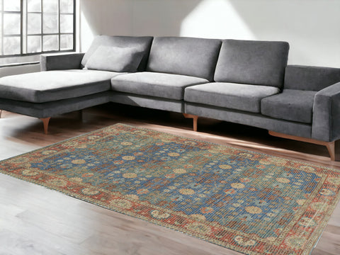 Blue Floral Rug