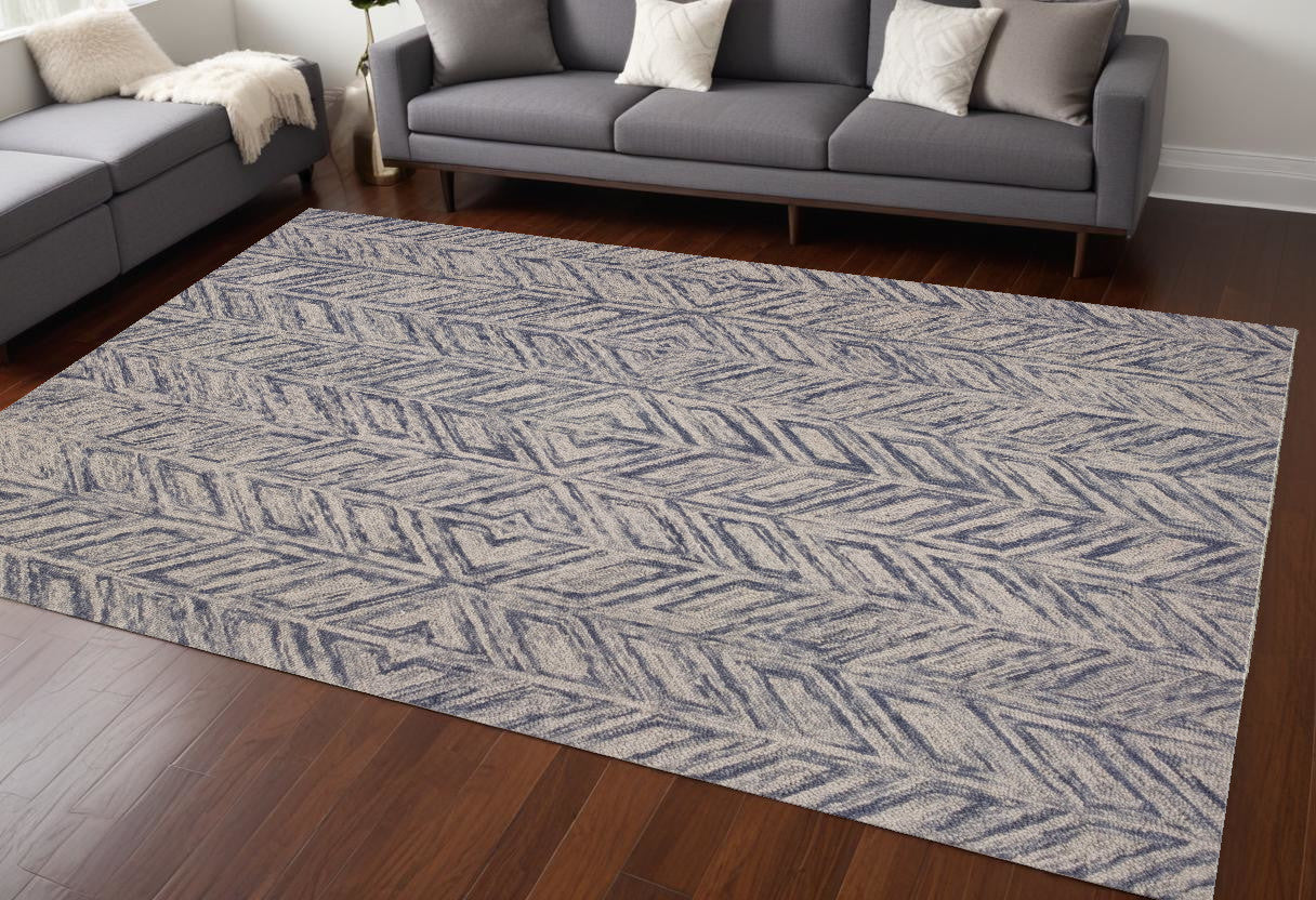 Blue Luxe Hand-Tufted Rug