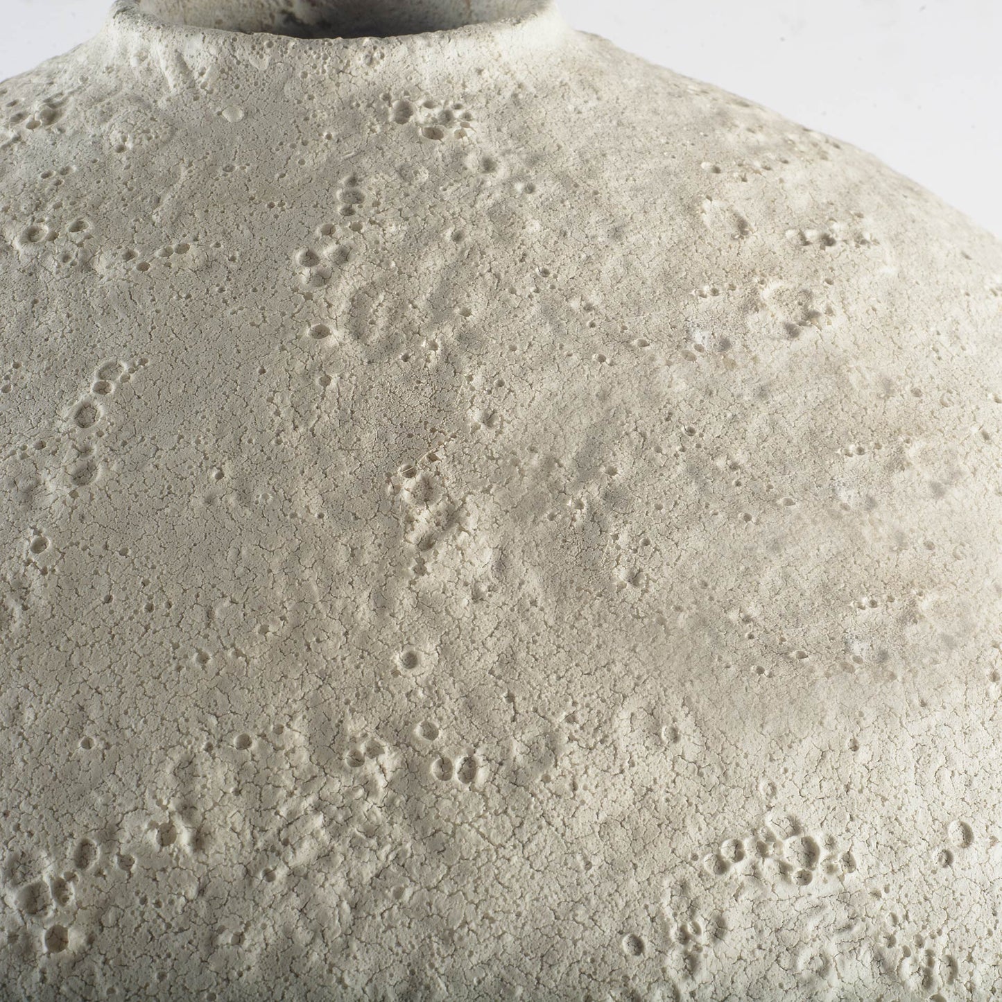 Textured White Ceramic Vase