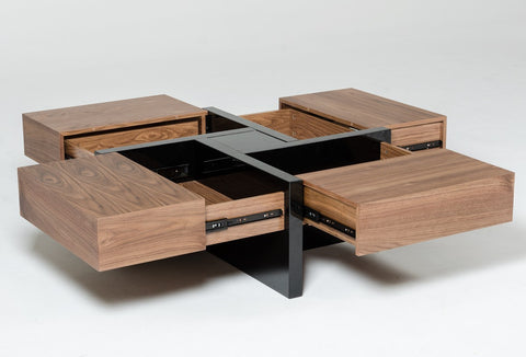 Dual-Tone Storage Coffee Table