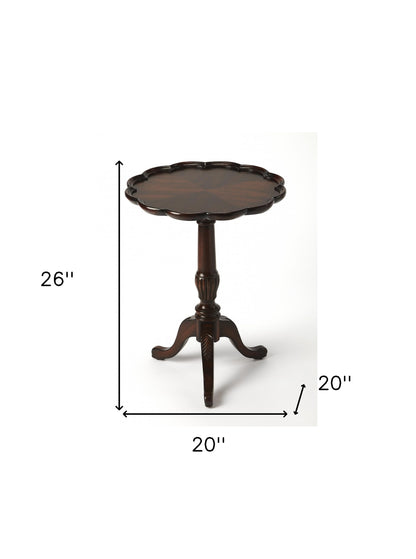 Rustic Oak Round End Table