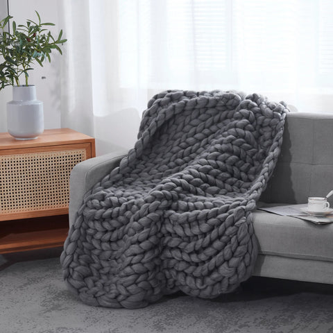 Boho Chunky Knit Throw