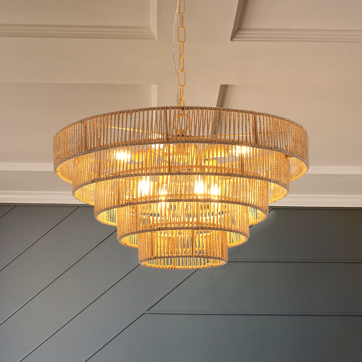 Lumina Rattan Chandelier